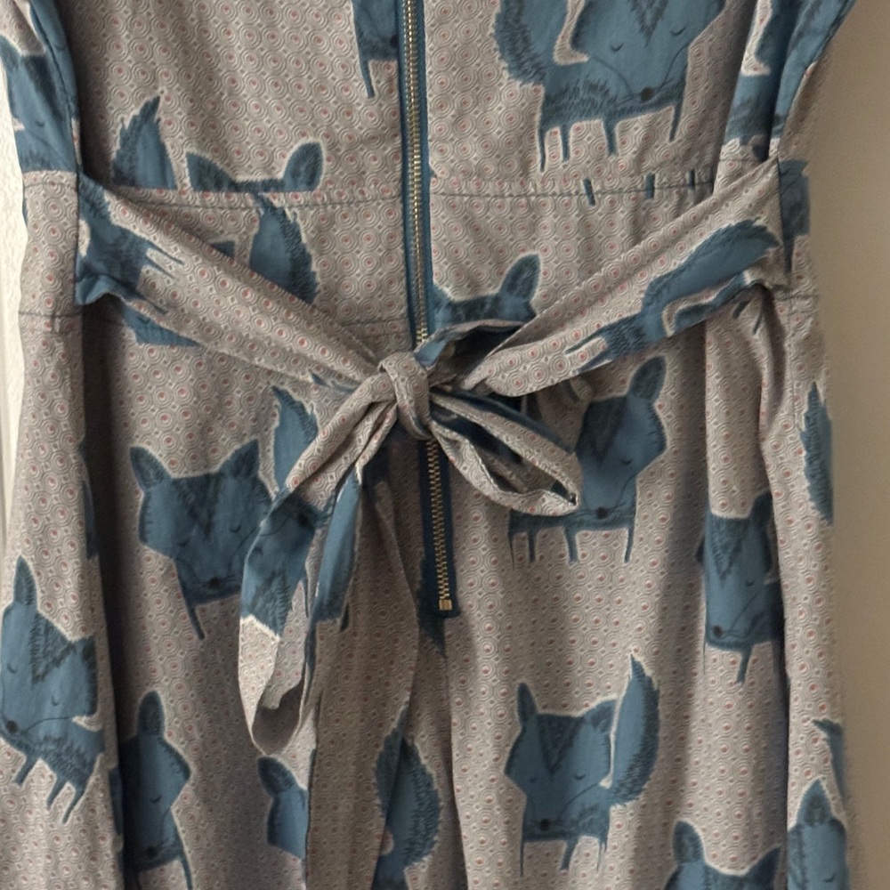 Blue Patterned fox dress - Picture 4 of 10